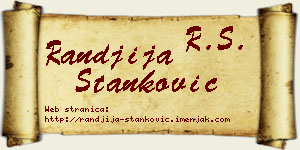 Ranđija Stanković vizit kartica